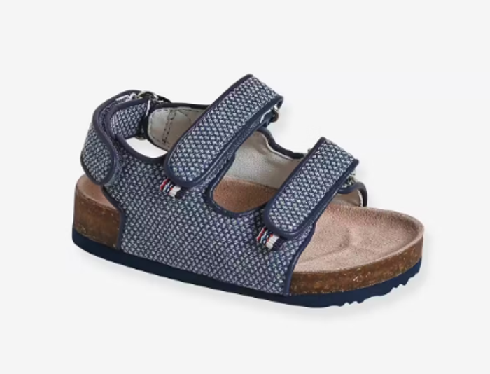 Chaussures sandales scratch bleu Vertbaudet Taille 21 - photo numéro 2