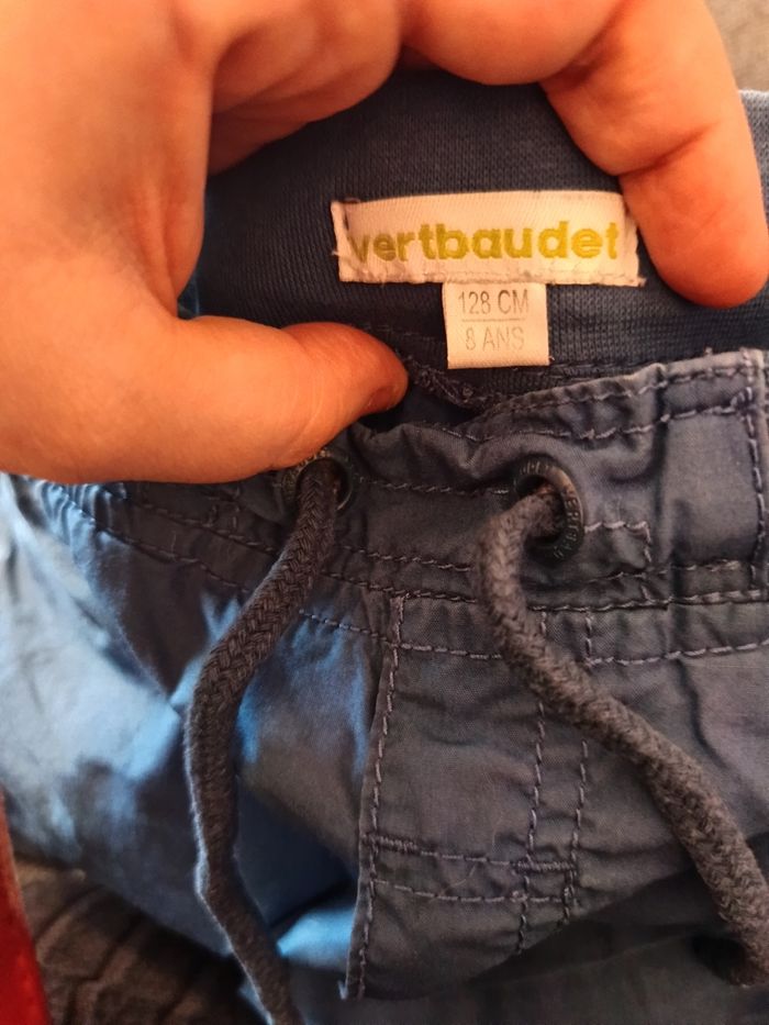 Pantacourt léger retroussable en bermuda bleu taille 8 ans - photo numéro 2