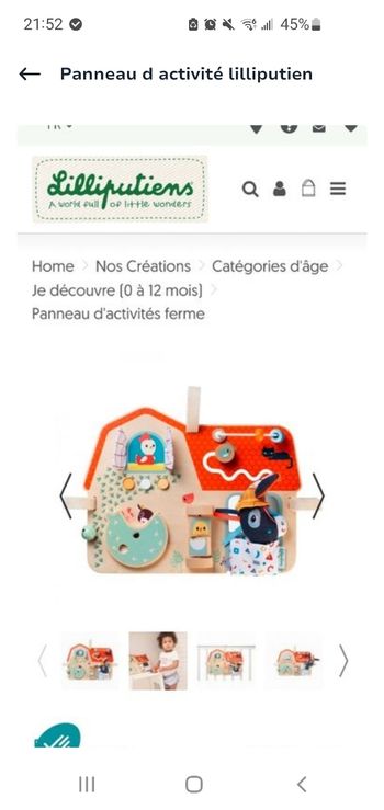 panneau d activité  lilliputien