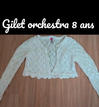 Gilet cardigan orchestra blanc bac 6