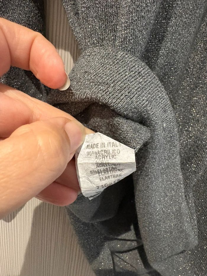Tunique grise argentée New collection fabriqué en Italie taille unique - photo numéro 2