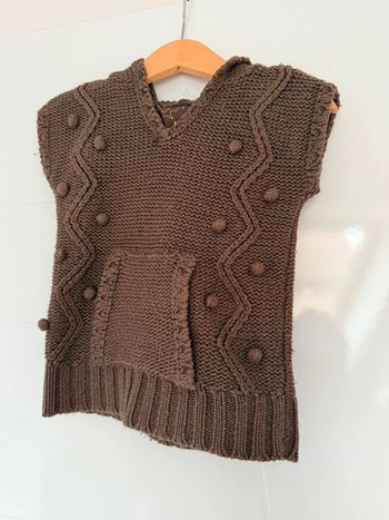 Pull à capuche Okaidi marron en 3ans
