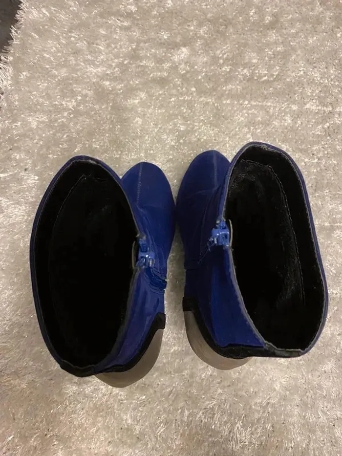Bottes à talons aiguilles bleu Taille 38 - photo numéro 4