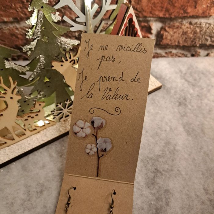 Boucles d'oreilles pendante ailes d'ange - photo numéro 3