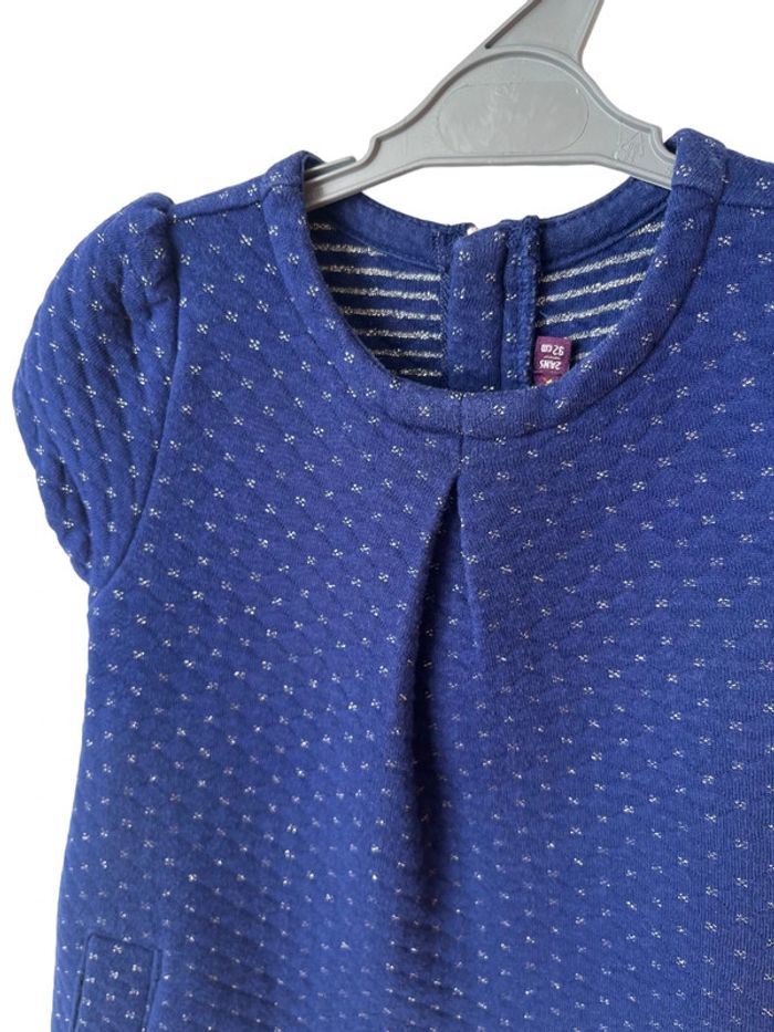 Robe bleue à manches courtes avec détails argentés - Sergent Major 2 ans - photo numéro 2