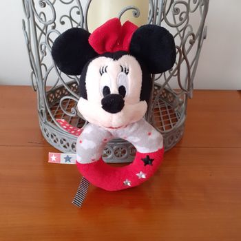 Minnie Mouse : Doudou-Hochet avec grelot