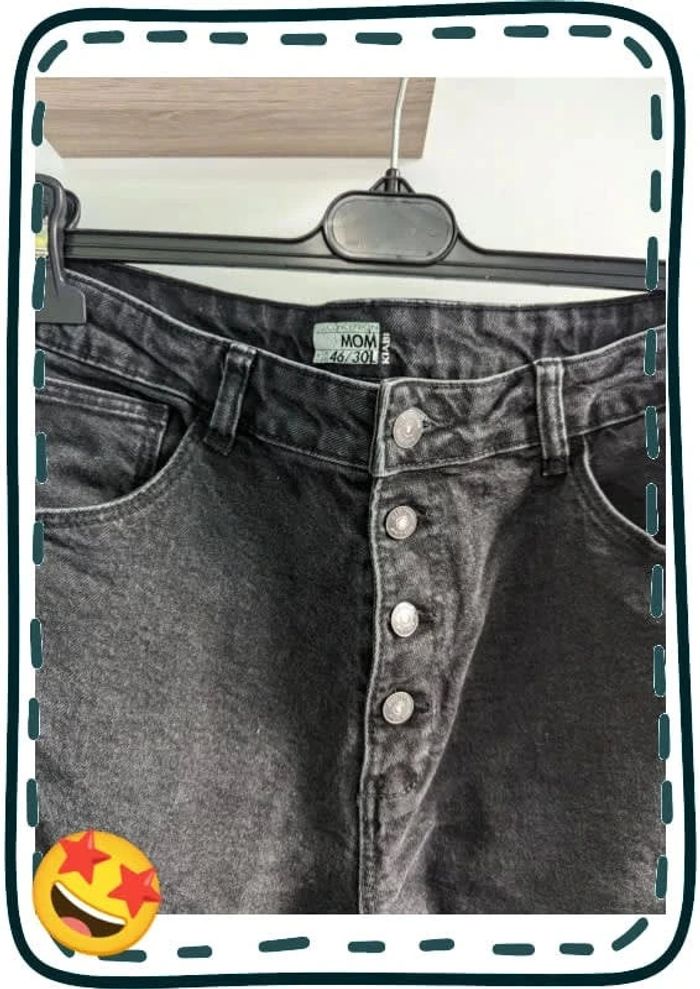 Jean noir coupe Mom taille 46 - photo numéro 2