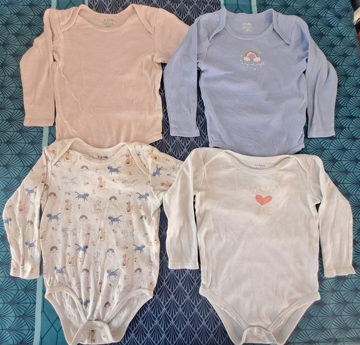 Lot de 4 bodies ML fille 36 mois BE - photo numéro 8