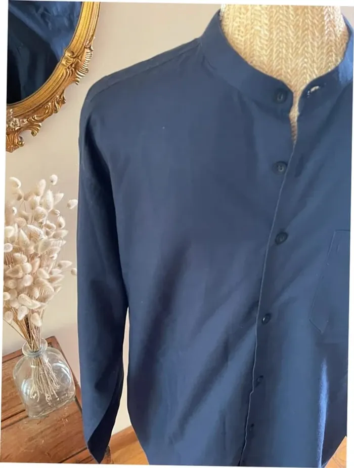 Chemise à Manches Longues - Couleur Bleu Marine - Taille M