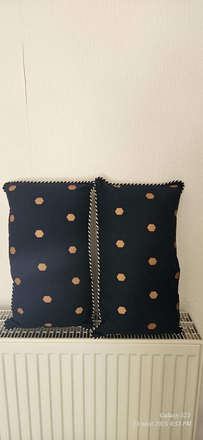 2 coussins 30×50 cm