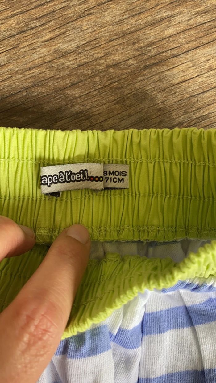 Jupe bleu et verte TAO 9 mois - photo numéro 2