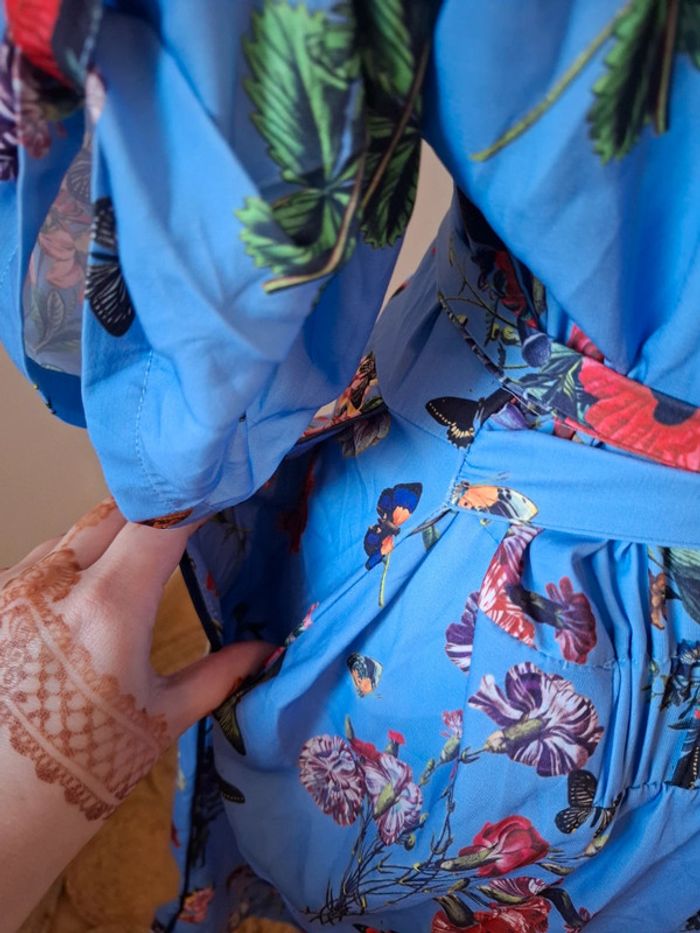 Robe casual bleue/Lilas Fleurie Vila Joy taille M 38 - photo numéro 10