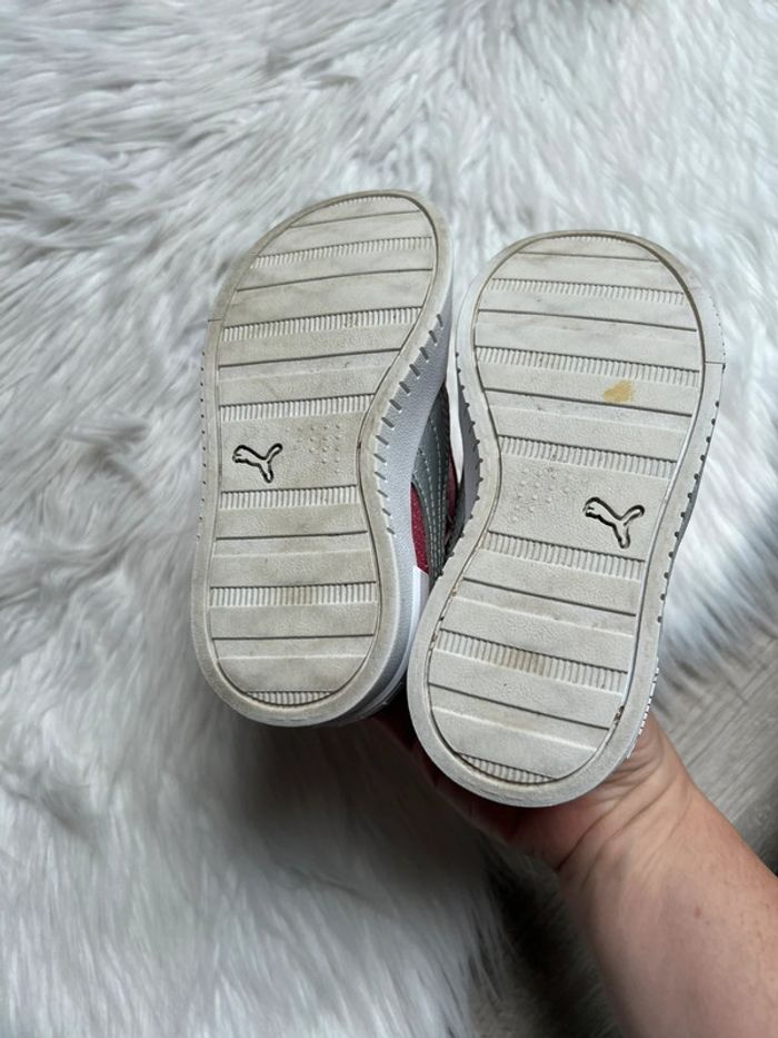 Superbes baskets PUMA rose pailleté - Pointure 28 - photo numéro 6