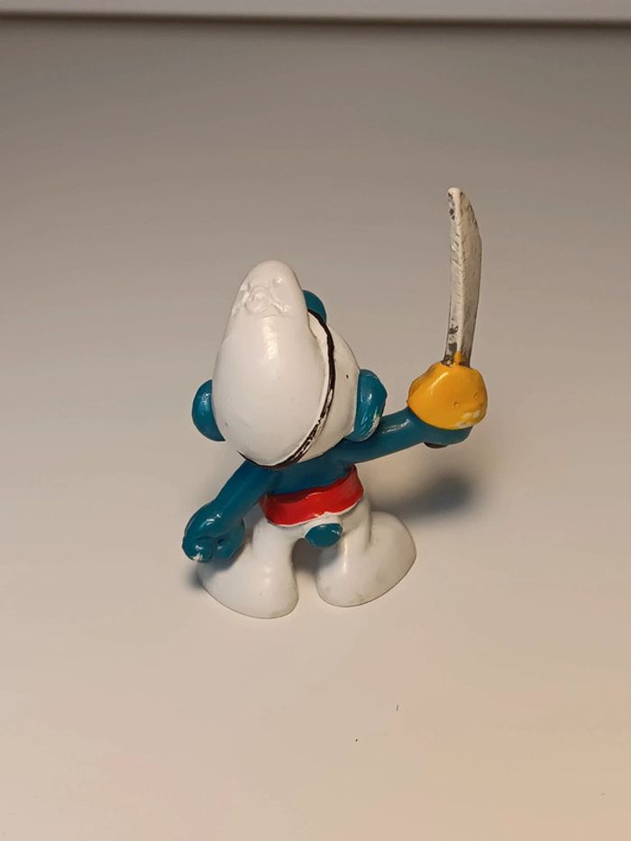 Figurine vintage Bully Schtroumpf pirate peyo W.germany - photo numéro 3