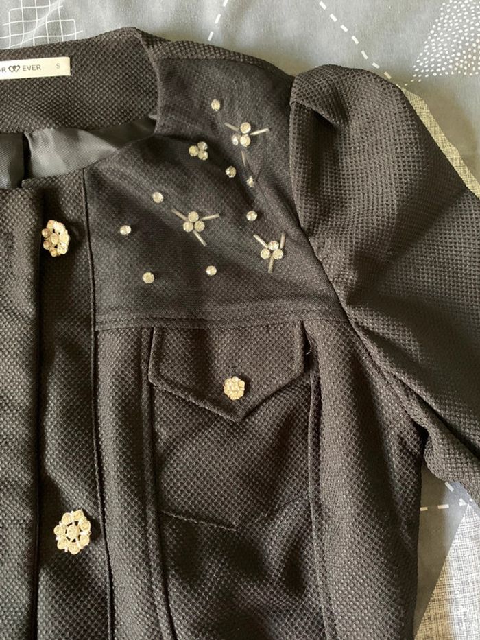 Veste Forever noire à strass - photo numéro 4
