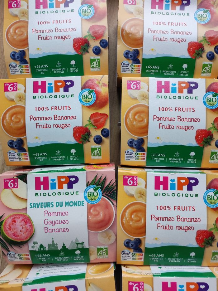 Lot compotes hipp et petit pots bébé - photo numéro 3