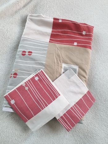 Housse de couette et 2 taies couleur