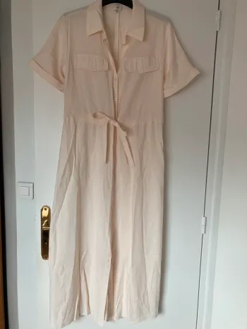 Robe longue type saharienne An’ge écrue