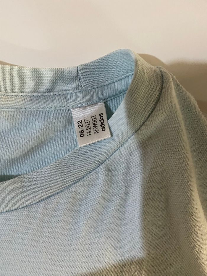 Teeshirt Adidas bleu turquoise taille Xs - photo numéro 7