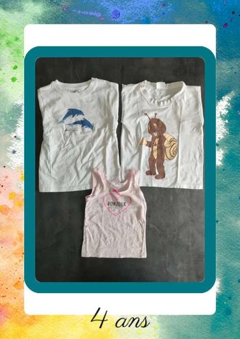 3 t-shirt / 4 ans