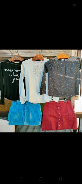 Jupes et hauts fille printemps été automne 12 ans