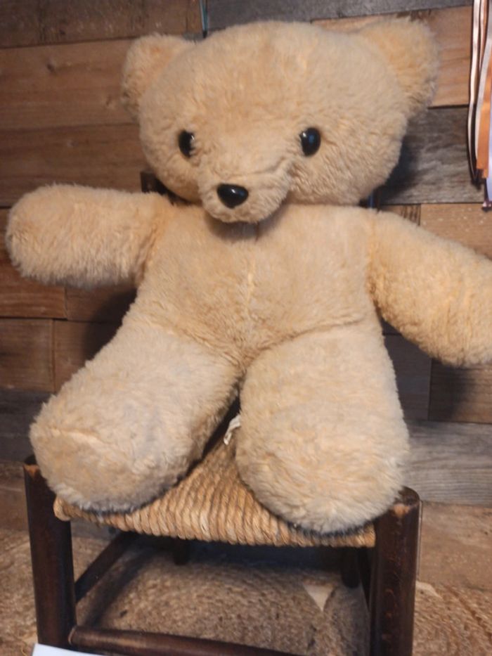 peluche ours minouche vintage tbe - photo numéro 2