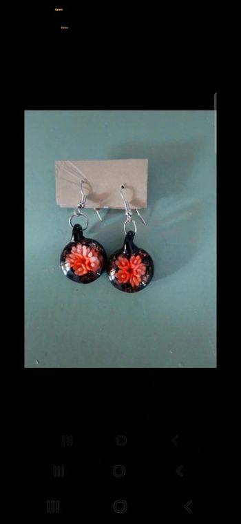 Boucles d'oreilles verre