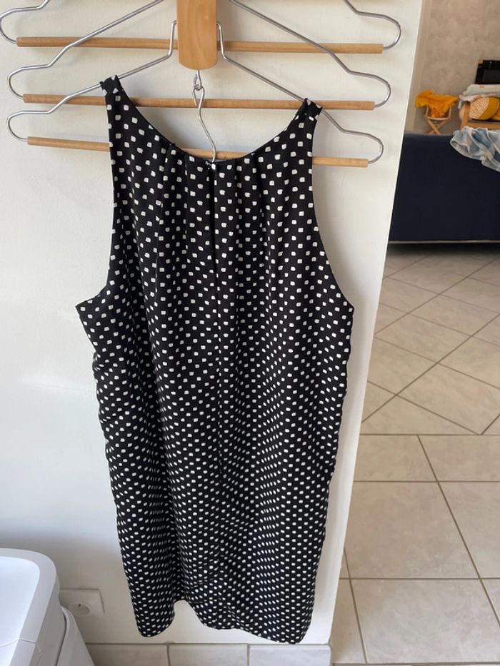 Jolie robe noir à pois blanc MNG taille L - photo numéro 5