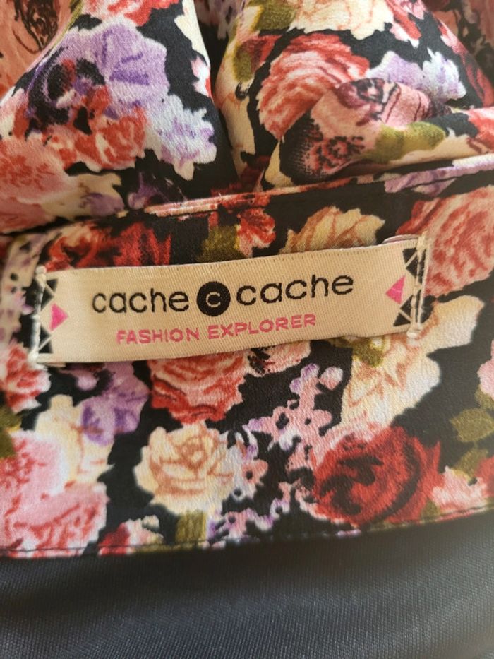 Belle jupe fleuri ruban noué Cache Cache - Rétro romantique - photo numéro 10