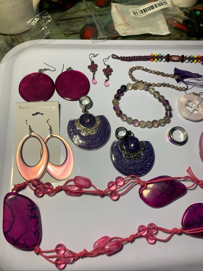 Gros lot bijoux violets ( voir descriptif) - photo numéro 5