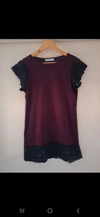 Top bordeaux noir