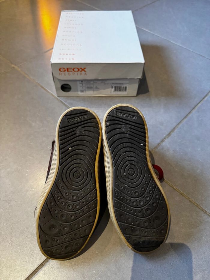 Chaussures / Baskets montantes en cuir avec fermeture éclair & scratch - Geox - 33 - photo numéro 5