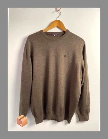 Pull Pierre Cardin – Taille XXL – Marron – Laine & acrylique