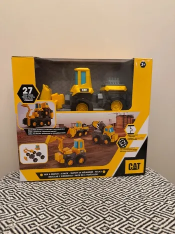 Funrise- Caterpillar - Pack de 3 véhicules articulés 27 pièces - 3 ans et plus