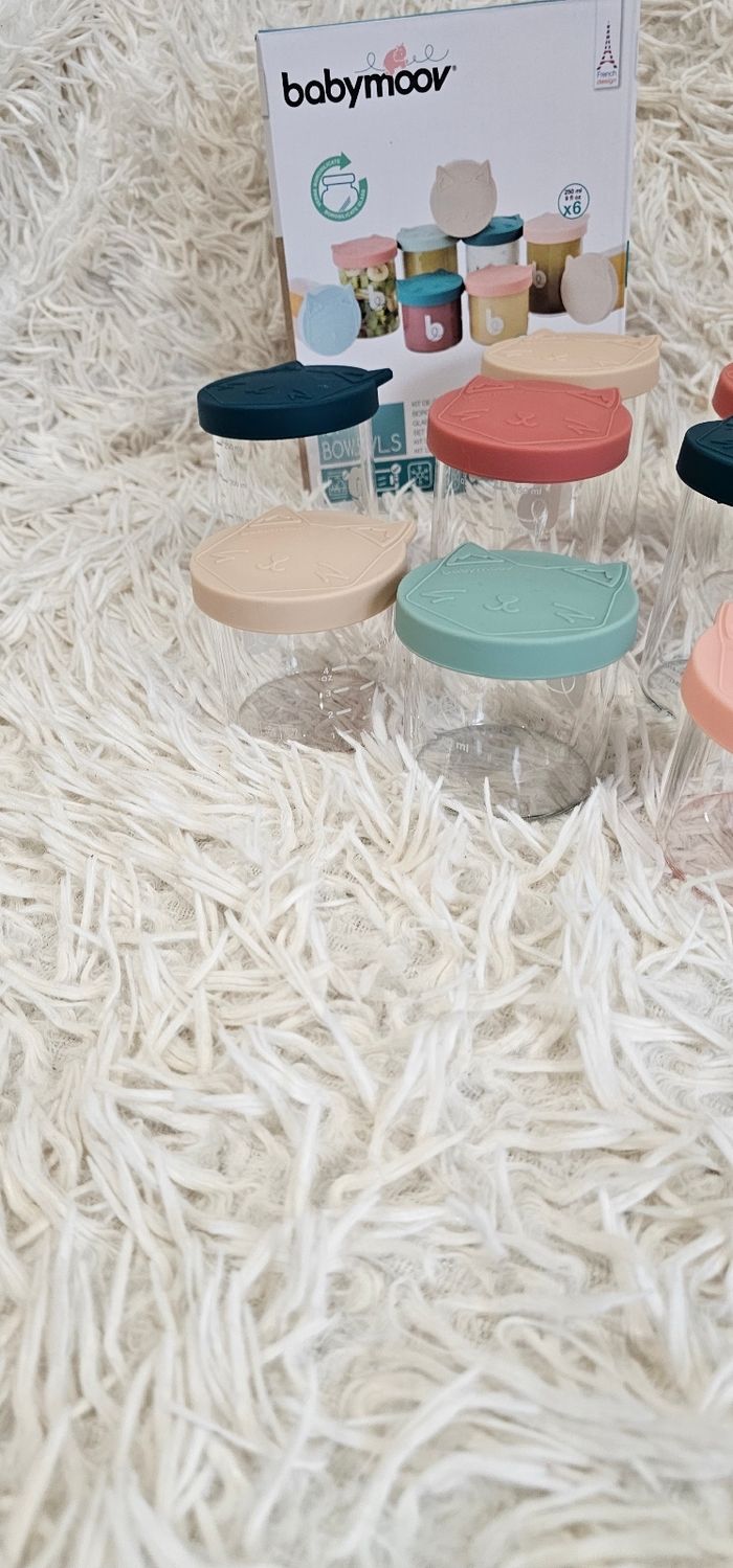 Lot de 9 pots en verre Isy bowls babymoov - photo numéro 3