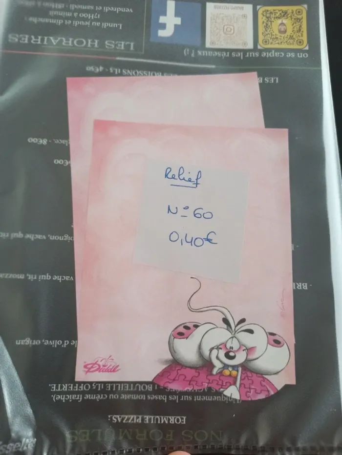 Feuille Diddl relief 60 0,40€