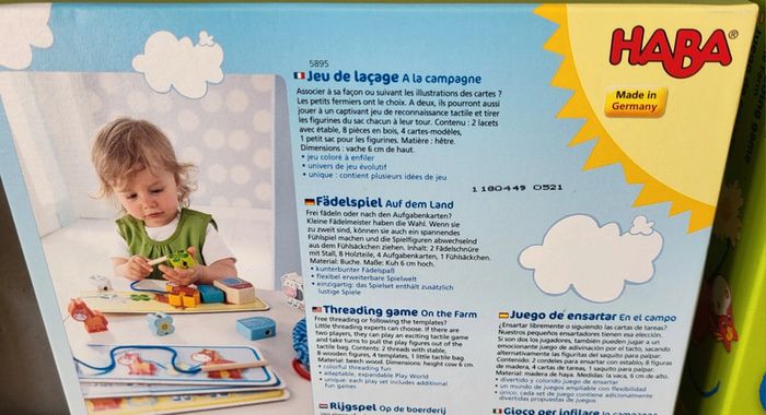 Jeu de laçage HABA 🐄 - photo numéro 2