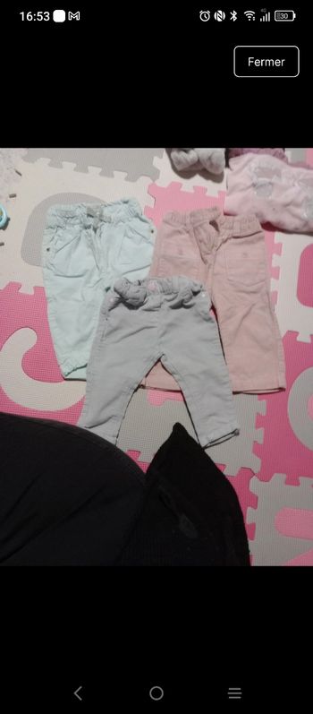 Lot 3 pantalons 6 mois 