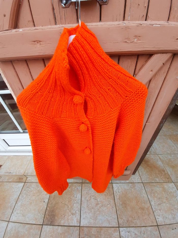 Gilet poncho mandarine L/XL - photo numéro 2