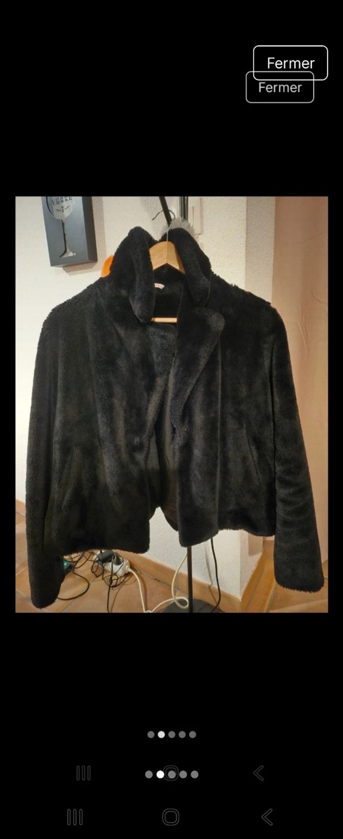 Manteau en fourure noir - photo numéro 2