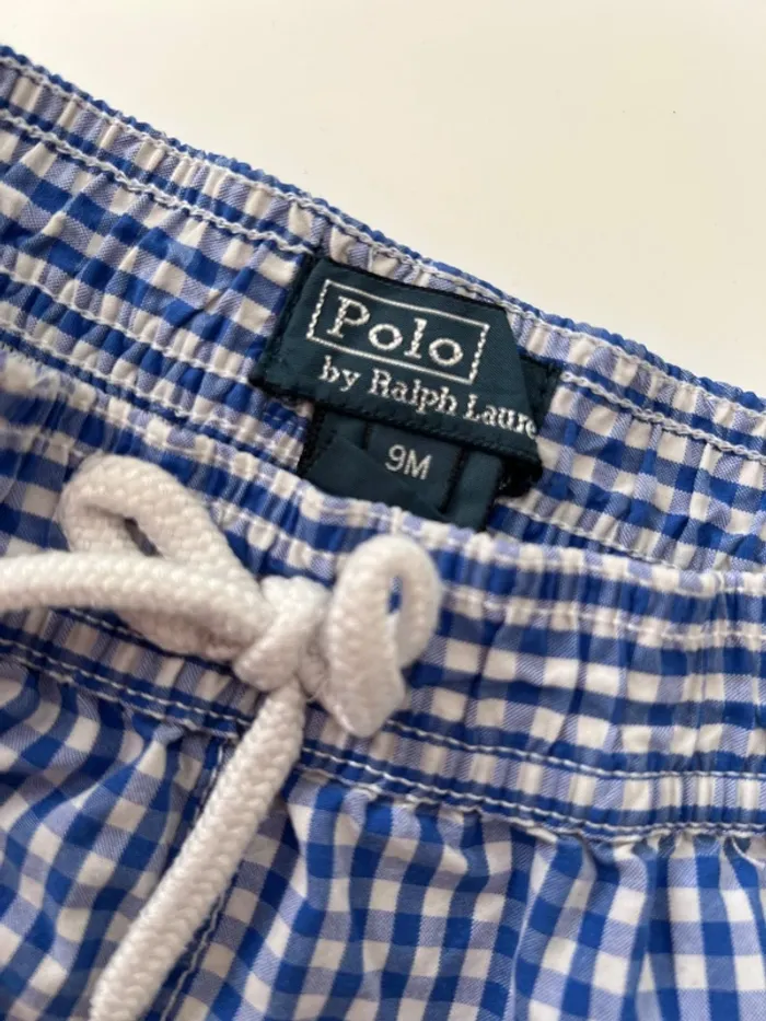 Maillot de bain Ralph Lauren garçon – carreaux bleus 9 mois - photo numéro 2
