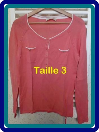 Pull fin saumon  blanc Cache Cache Taille 3