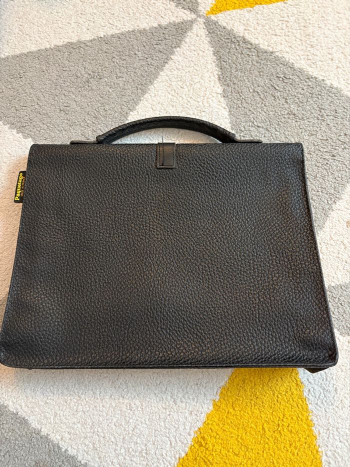 Cartable en cuir noir Paquetage - photo numéro 2