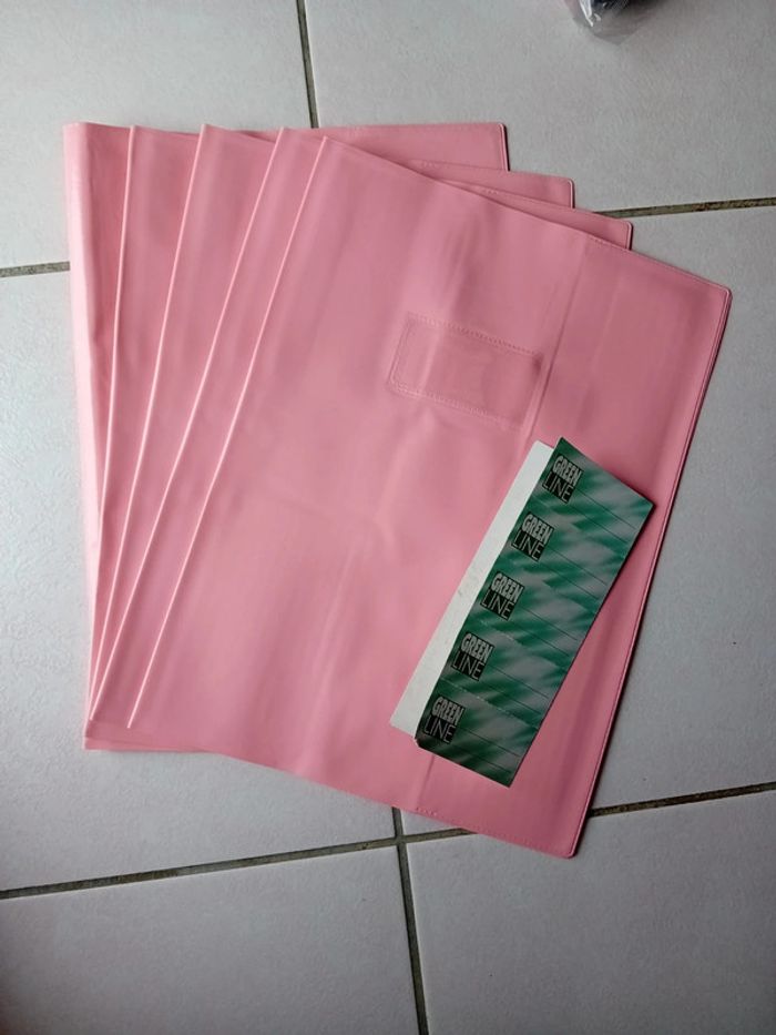 Lot de 5 protège cahier rose