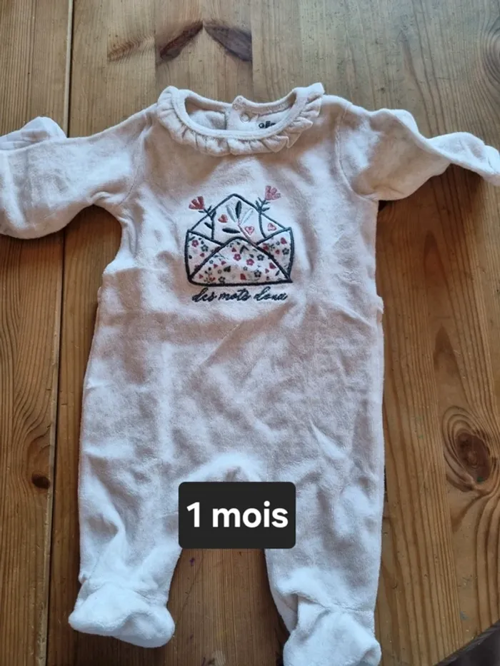 Pyjama velours bébé fille