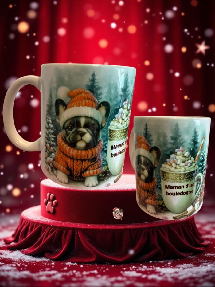 Mug papa et Maman d’un bouledogue personnalisé - photo numéro 2