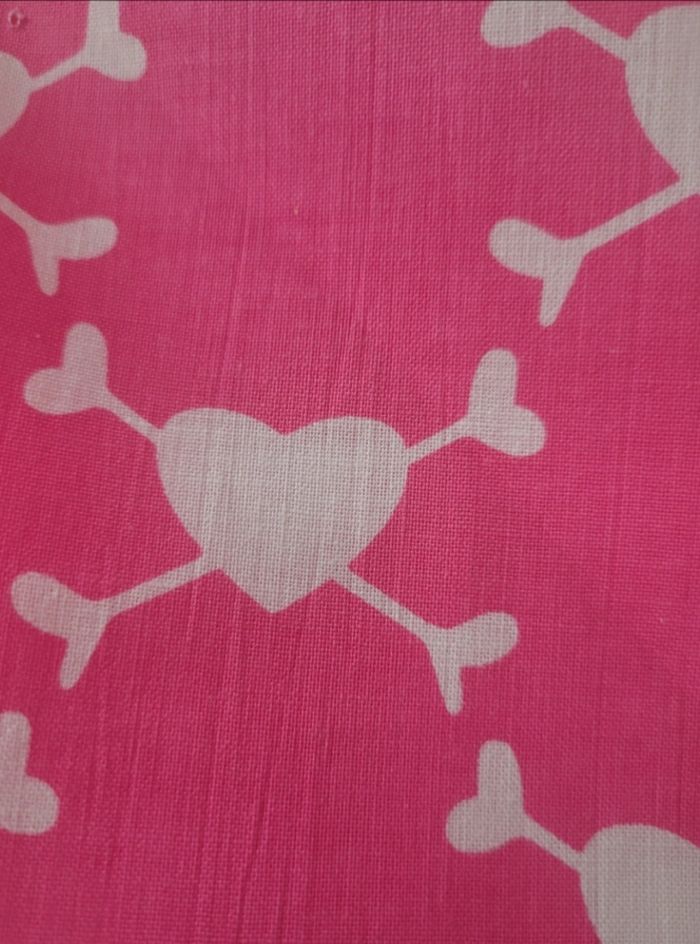 Bandana rose fluo coeur squelette - photo numéro 2