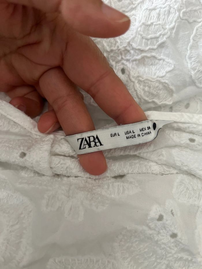 Combinaison Brodée Blanche Zara Taille L - photo numéro 7