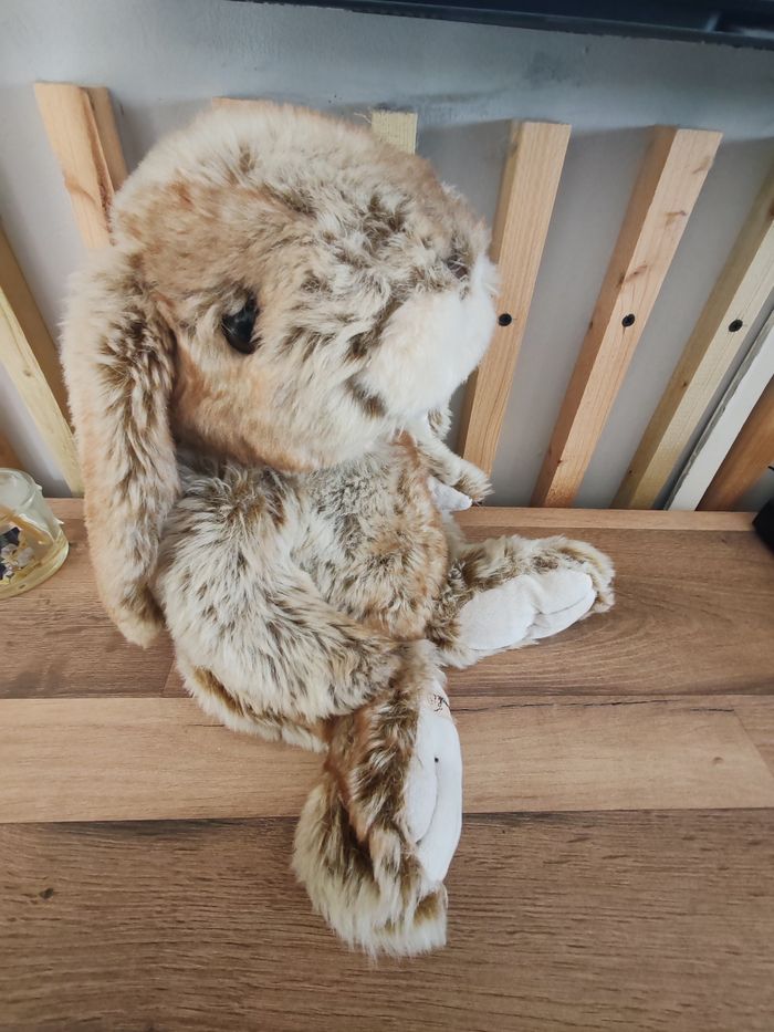 Lapin Bukowski beige marron 40 cm - photo numéro 3