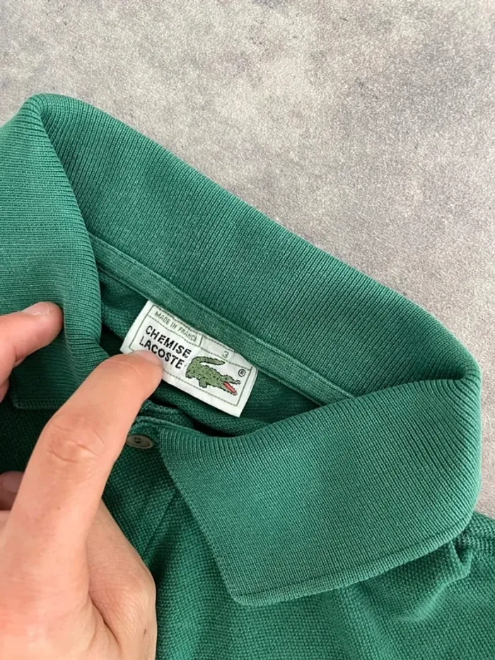 Polo Lacoste devançât vert - photo numéro 6
